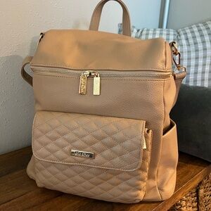 STILL AVAILABLE- Lulibebe Monico Diaper bag in Latte Brown large size